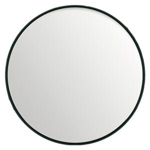 Oglinda rotunda neagra din MDF si sticla 40 cm Black Lifestyle Home Collection