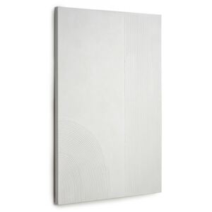 Tablou alb din canvas si lemn de pin 80x110 cm Adelta Kave Home