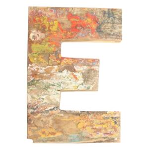 Decoratiune multicolora din lemn 18 cm E Raw Materials
