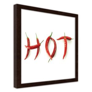 CARO Imagine în cadru - Inscription Hot Chili Peppers 20x20 cm Maro