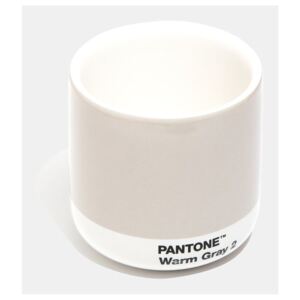 Cană termică din ceramică Pantone Cortado, 175 ml, gri deschis