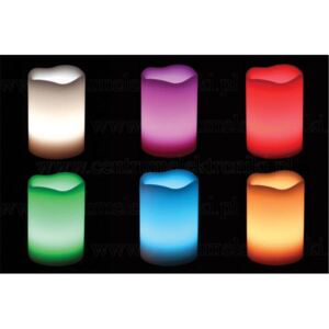 Lumanare Decorativa Iluminata cu LED Multicolor si Control din Telecomanda, Aspect Original din Ceara