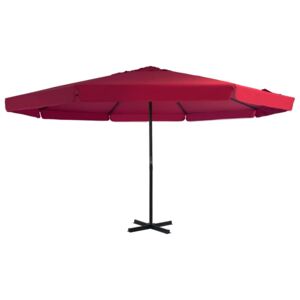 Umbrelă de soare de exterior stâlp aluminiu roșu bordo 500 cm