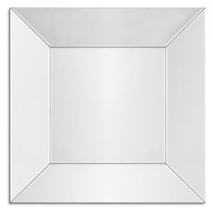 Oglinda patrata argintie din MDF 100x100 cm Domenico Eichholtz