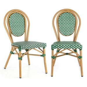 Blumfeldt Montpellier GR, scaun din aluminiu, stivuibil,din sticlă, verde