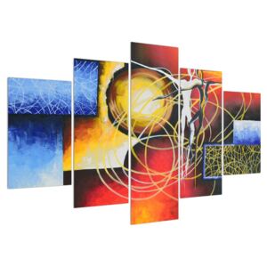 Tablou abstract - pictura cu dansatori (Modern tablou, K013993K150105)