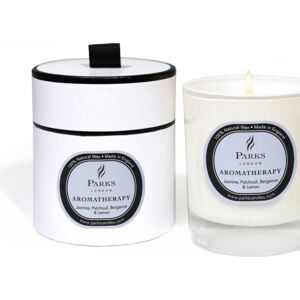Lumânare parfumată Parks Candles London Aromatherapy, aromă de iasomie, lămaie și patchouli, durată ardere 50 ore
