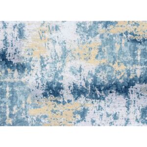 Covor 80x200 cm, albastru/gri/galben, MARION TIP 1