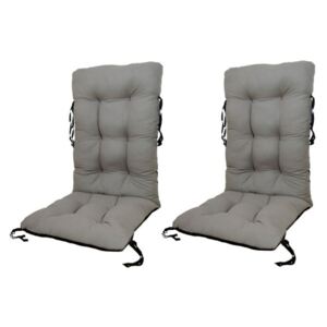 Set Perne pentru scaun de gradina sau sezlong, 48x48x75cm, culoare gri, 2 buc/set