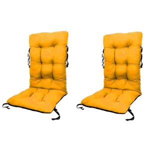 Set Perne pentru scaun de gradina sau sezlong, 48x48x75cm, culoare galben, 2 buc/set