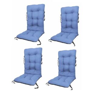 Set Perne pentru scaun de gradina sau sezlong, 48x48x75cm, culoare albastru, 4 buc/set