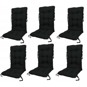 Set Perne pentru scaun de gradina sau sezlong, 48x48x75cm, culoare negru, 6 buc/set