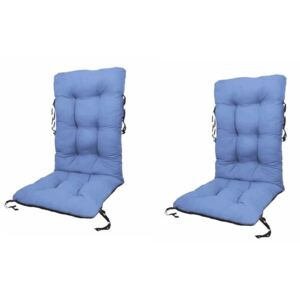 Set Perne pentru scaun de gradina sau sezlong, 48x48x75cm, culoare albastru, 2 buc/set