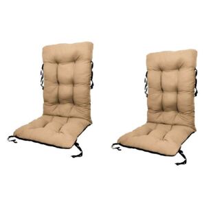 Set Perne pentru scaun de gradina sau sezlong, 48x48x75cm, culoare bej, 2 buc/set