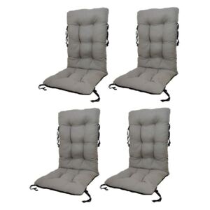 Set Perne pentru scaun de gradina sau sezlong, 48x48x75cm, culoare gri, 4 buc/set