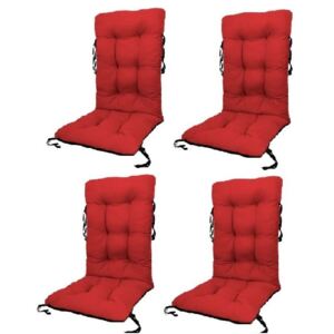 Set Perne pentru scaun de gradina sau sezlong, 48x48x75cm, culoare rosu, 4 buc/set