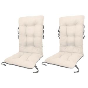 Set Perne pentru scaun de gradina sau sezlong, 48x48x75cm, culoare alb, 2 buc/set