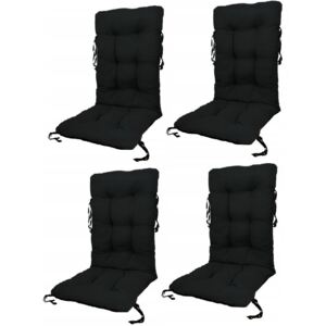 Set Perne pentru scaun de gradina sau sezlong, 48x48x75cm, culoare negru, 4 buc/set