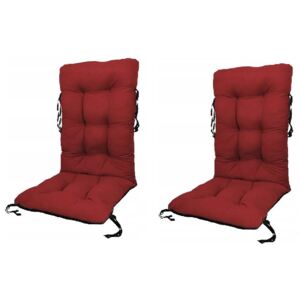 Set Perne pentru scaun de gradina sau sezlong, 48x48x75cm, culoare visiniu, 2 buc/set