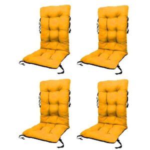 Set Perne pentru scaun de gradina sau sezlong, 48x48x75cm, culoare galben, 4 buc/set