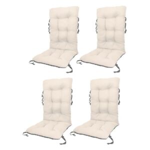 Set Perne pentru scaun de gradina sau sezlong, 48x48x75cm, culoare alb, 4 buc/set