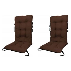 Set Perne pentru scaun de gradina sau sezlong, 48x48x75cm, culoare maro, 2 buc/set