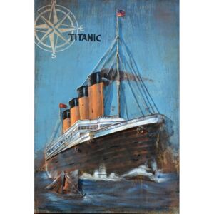 Falc Tablou pe metal striat - Titanic I., 120x80 cm