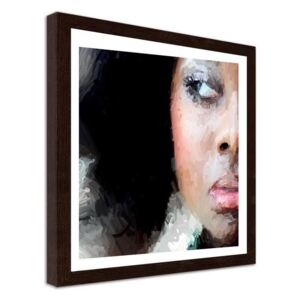 CARO Imagine în cadru - Portrait Of A Dark-Skinned Woman 30x30 cm Maro
