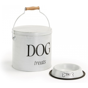 Set recipient si bol metalic pentru animale Dog La Forma