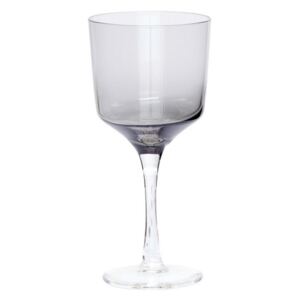 Pahar de vin gri din sticla 8x18 cm Posy Hubsch