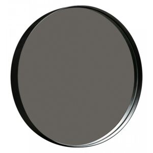 Oglinda rotunda neagra din metal 50 cm Doutzen Woood