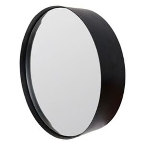 Oglinda rotunda neagra din otel 36 cm Raj S White Label