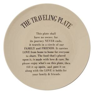 Farfurie gri din ceramica 25 cm The Travelling Plate Bloomingville