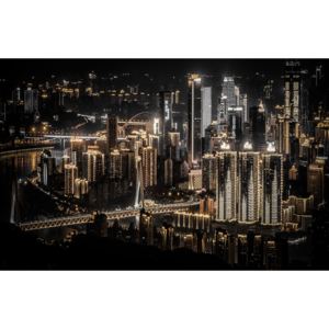 Buvu Fototapet vlies: Oraș nocturn (5) - 254x368 cm