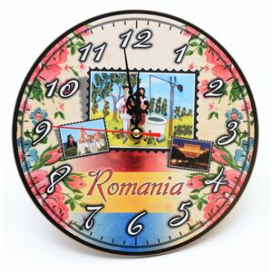 Ceas de perete cu design specific romanesc, 20 cm