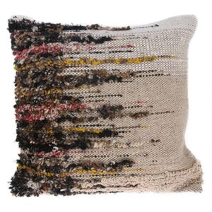 Perna decorativa patrata maro din lana si viscoza 50x50 cm Zoe HK Living