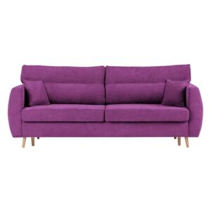 Canapea extensibilă cu 3 locuri și spațiu pentru depozitare Cosmopolitan design Sydney, 231 x 98 x 95 cm, mov