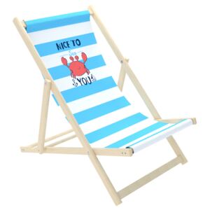 Scaun de plaja pentru copii Krab - albastru-alb Sea crab