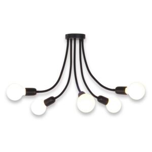 Top Light Galileo 5 C - Lustră pe tijă 5xE27/40W/230V negru