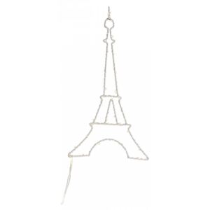 Decoratiune luminoasa alba din metal Eiffel Tower Big Opjet Paris
