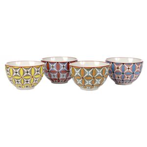 Set 4 boluri multicolore din ceramica 300 ml Hippy Pols Potten