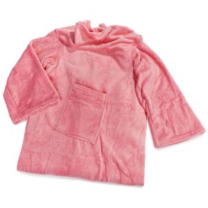 Pătură Confort, cu mâneci și buzunare, roz, 180 x 135 cm