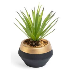 Planta artificiala cu ghiveci din ceramica 17,8 cm Palm Kave Home