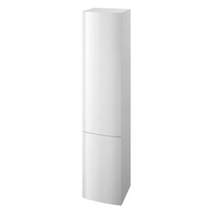 Dulap baie coloana Easy, cu doua usi, suspendat, alb, asamblat, 35x30x160 cm