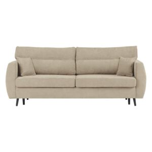 Canapea extensibilă cu 3 locuri și spațiu pentru depozitare Cosmopolitan design Brisbane, 231 x 98 x 95 cm, bej