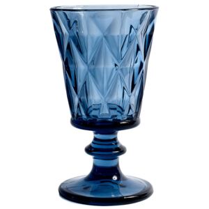 Pahar vin din sticla albastra 9x16 cm Diamond Nordal