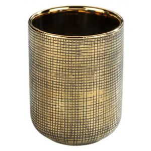Suport auriu din ceramica pentru periuta dinti 7,5x9,5 cm Rivara Wenko