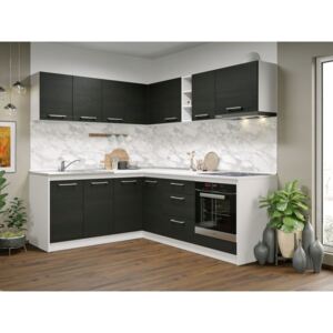 Set Mobila Bucatarie Colt Mina 180*220 Alb/Ferrara - C26