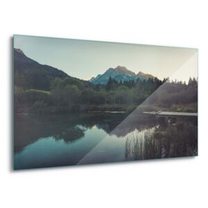 GLIX Tablou pe sticlă - Sunset Reflections 4 x 30x80 cm