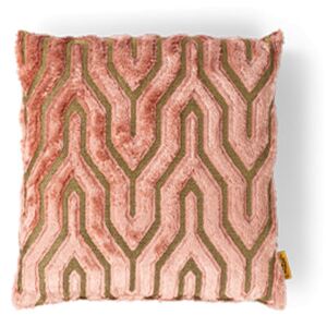 Perna decorativa patrata roz din textil 45x45 cm I Feel So Soft Bold Monkey